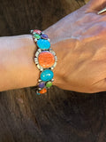 Multicolored Sterling Silver Bracelet