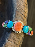 Multicolored Sterling Silver Bracelet