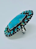 Sterling Silver Turquoise Cluster Ring