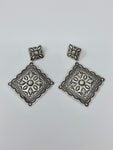 Sterling Silver Concho Earrings