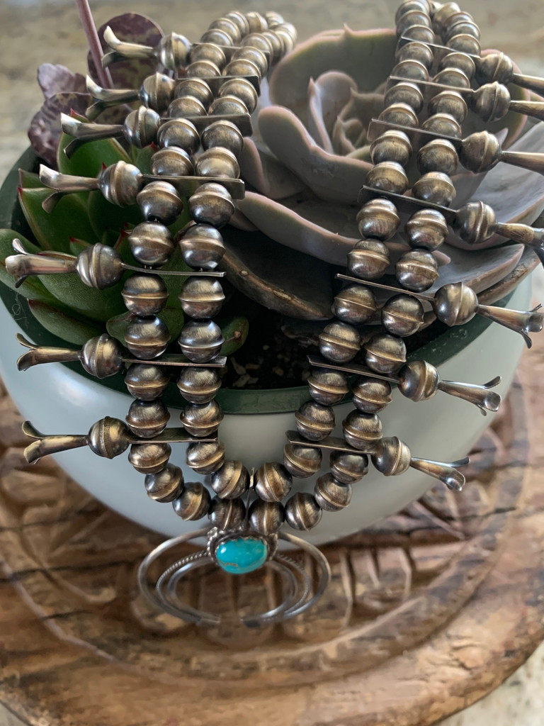 Navajo Sterling Silver Squash Blossom Necklace By Joseph Martinez – Amanda  Radke